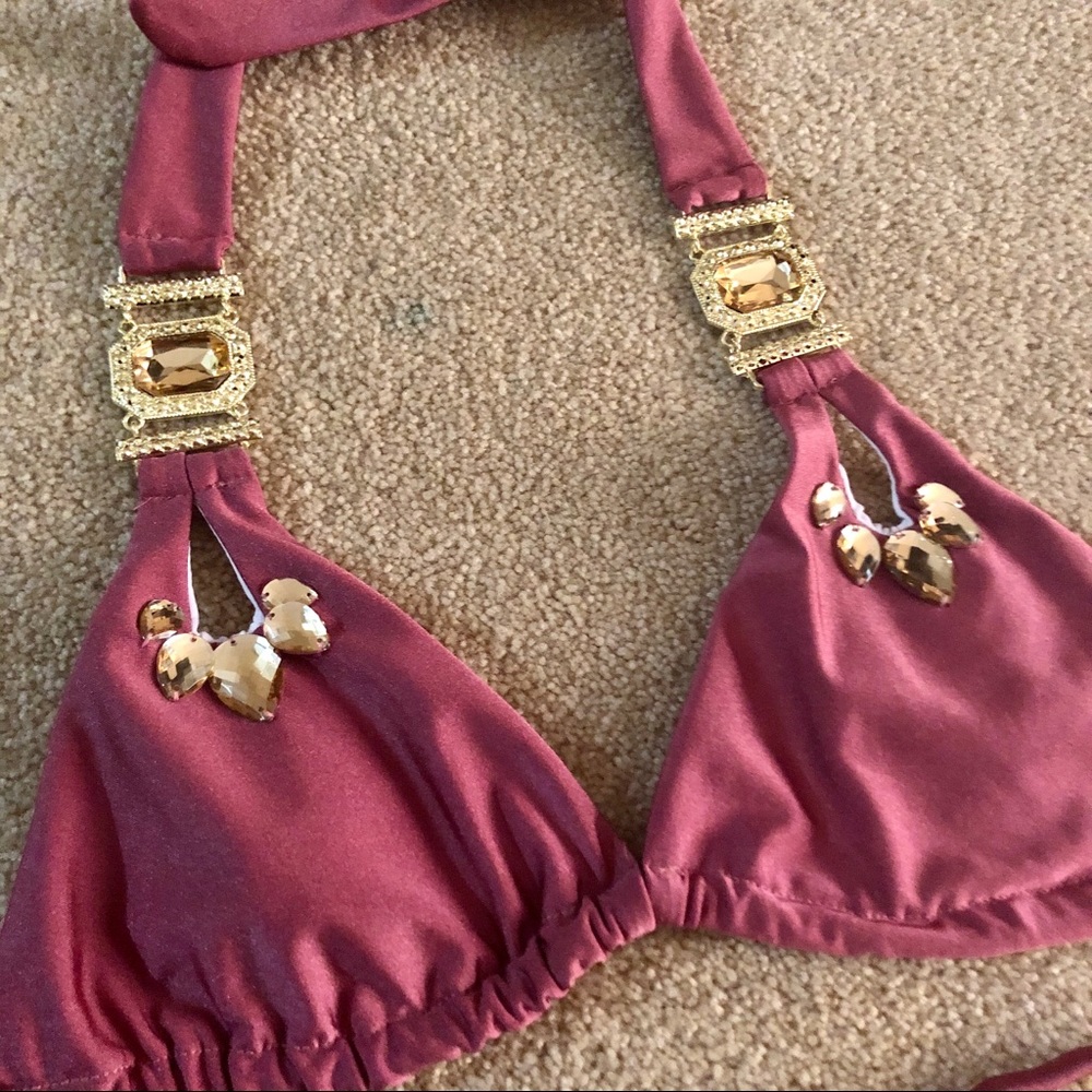 NWT Competition rhinestone plum maytime iris final sale price M fits S L fits M - Picture 7 of 16